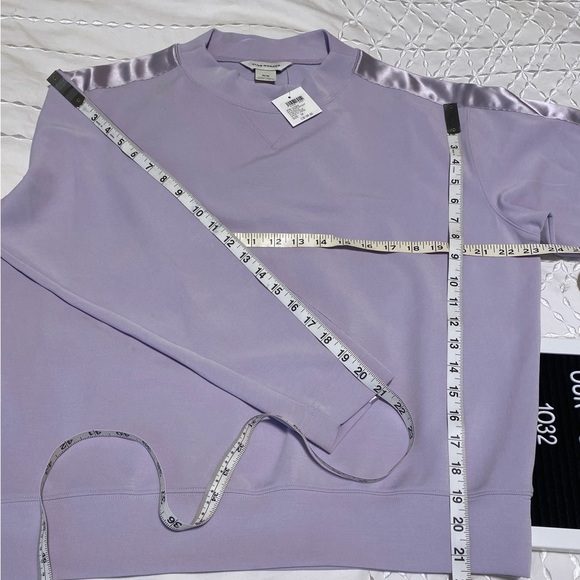 CLUB MONACO Satin Stripe Sweatshirt in Purple - Picture 4 of 5